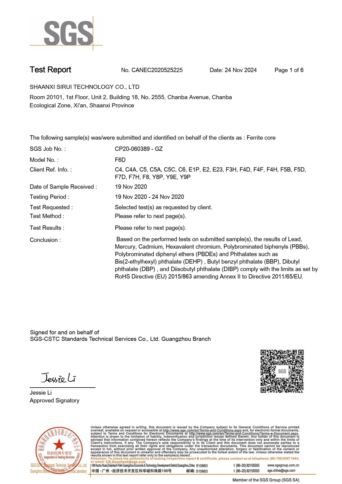 Home RoHS Compliance Test Report